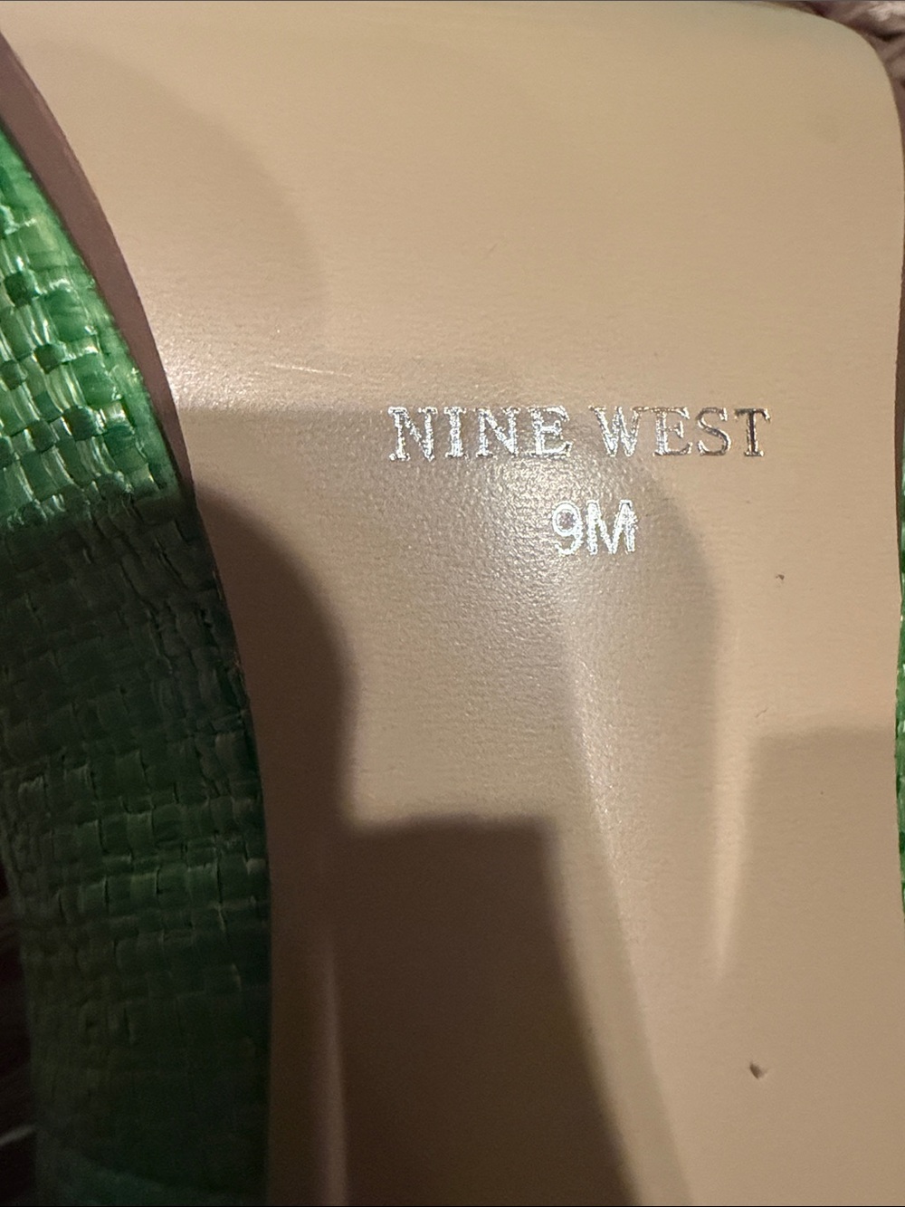 Nine West Lime Green Woven Peep-Toe Pumps - Picture 5 of 5